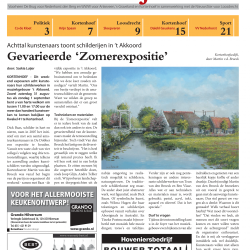 Weekblad Wijdemeren Augustus 2013 - Zomerexpositie.png